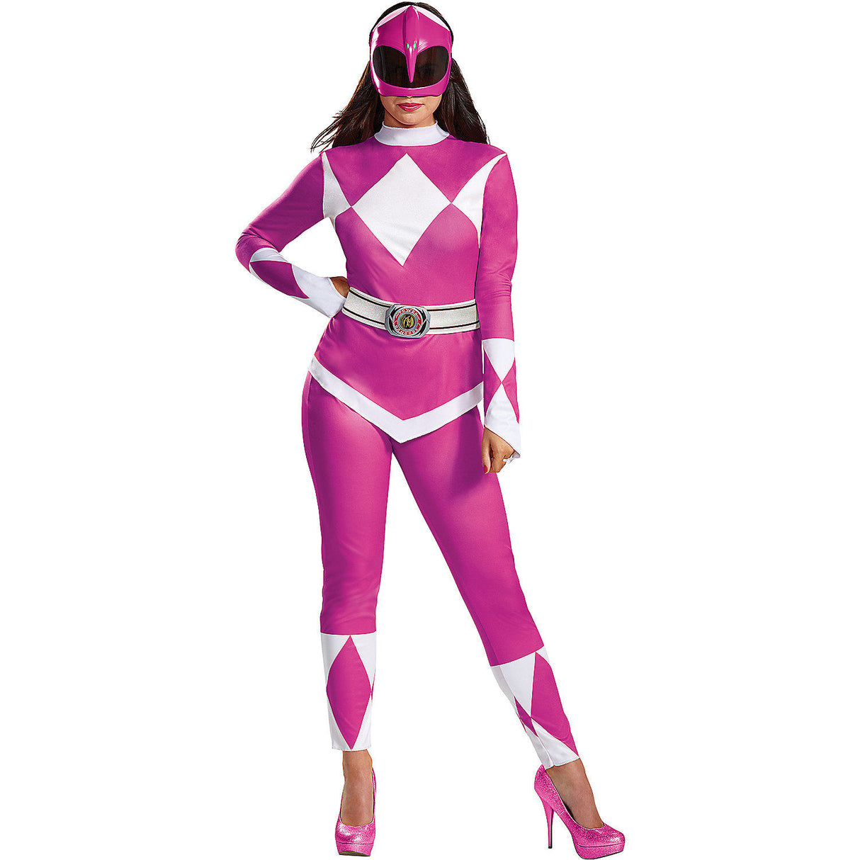 Mighty Morphin Power Rangers Pink Ranger Costume for Halloween Parties and Superhero Events