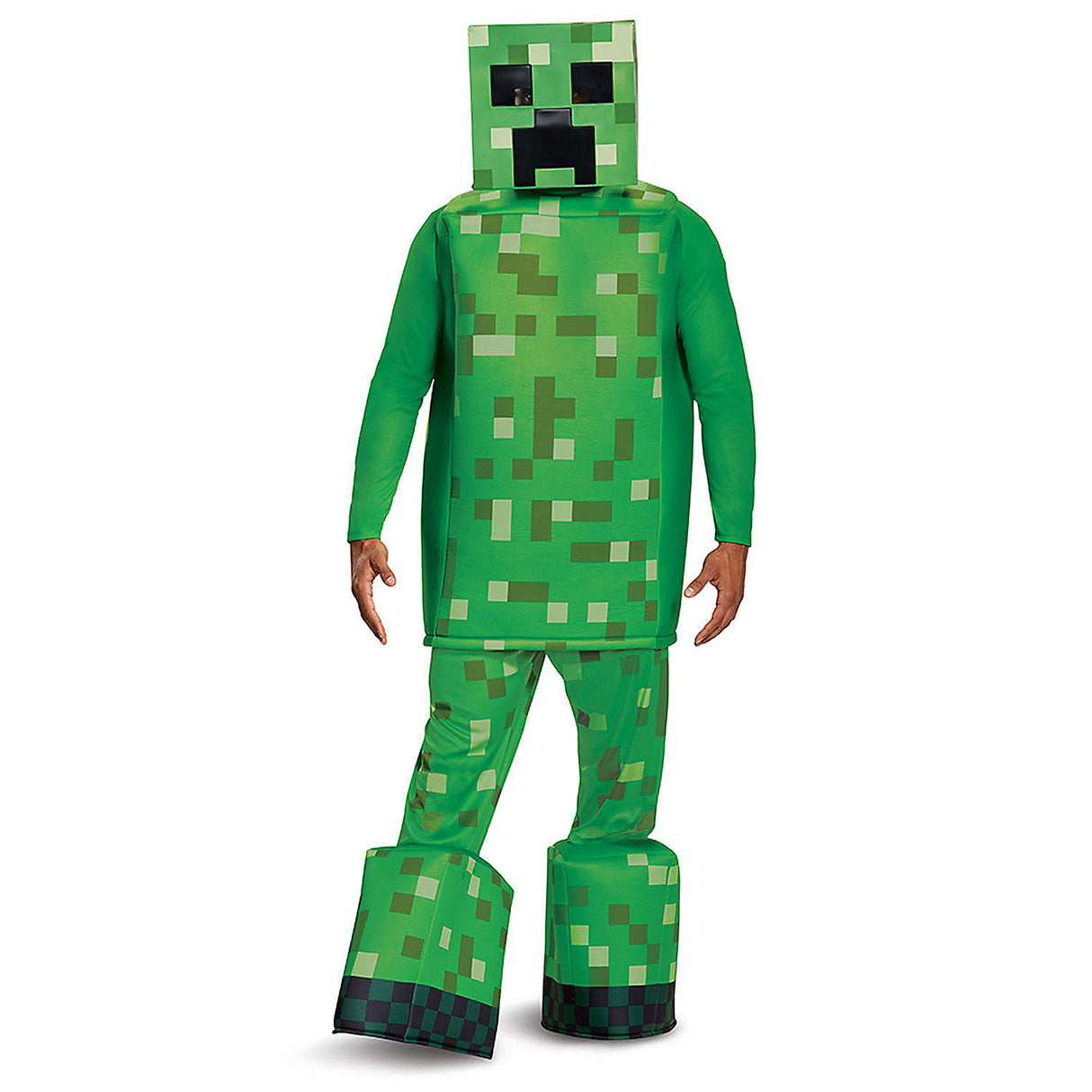 Deluxe Adults Prestige Minecraft Creeper Costume for Halloween Parties and Themed Events
