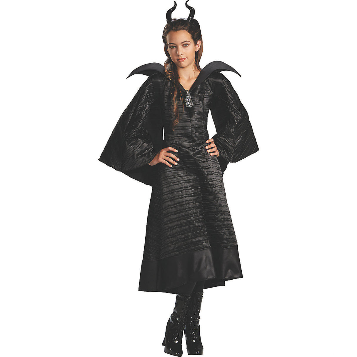 Disney Maleficent Christening Black Gown for Halloween Parties Birthday Events and Dress Up Play