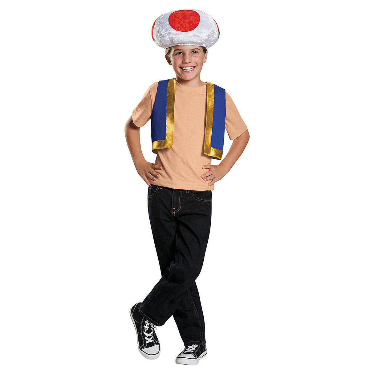 Kids Toad Costume Kit for Halloween Parties and Nintendo-Themed Dress Up
