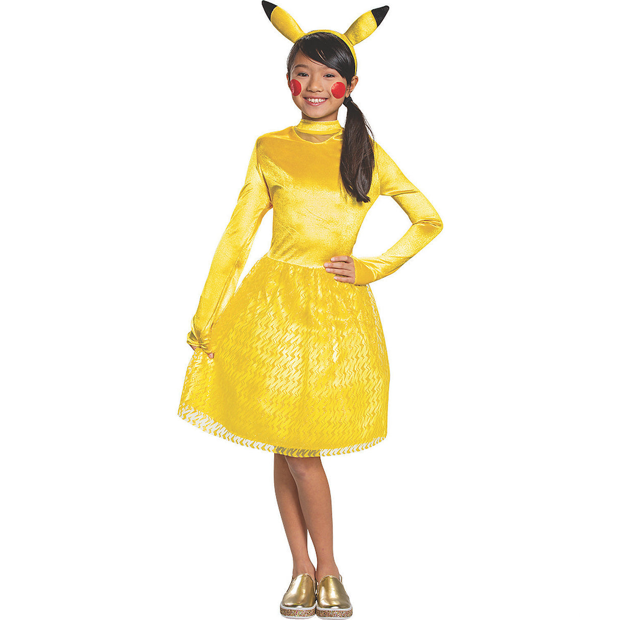 Pikachu Girl Classic Costume for Halloween Parties Kids Dress Up Adventures and Superhero Fun