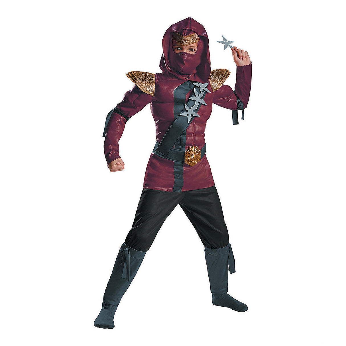 Exciting Boy's Red Fire Ninja Costume for Halloween Parties Themed Dress Up and Adventurous Play