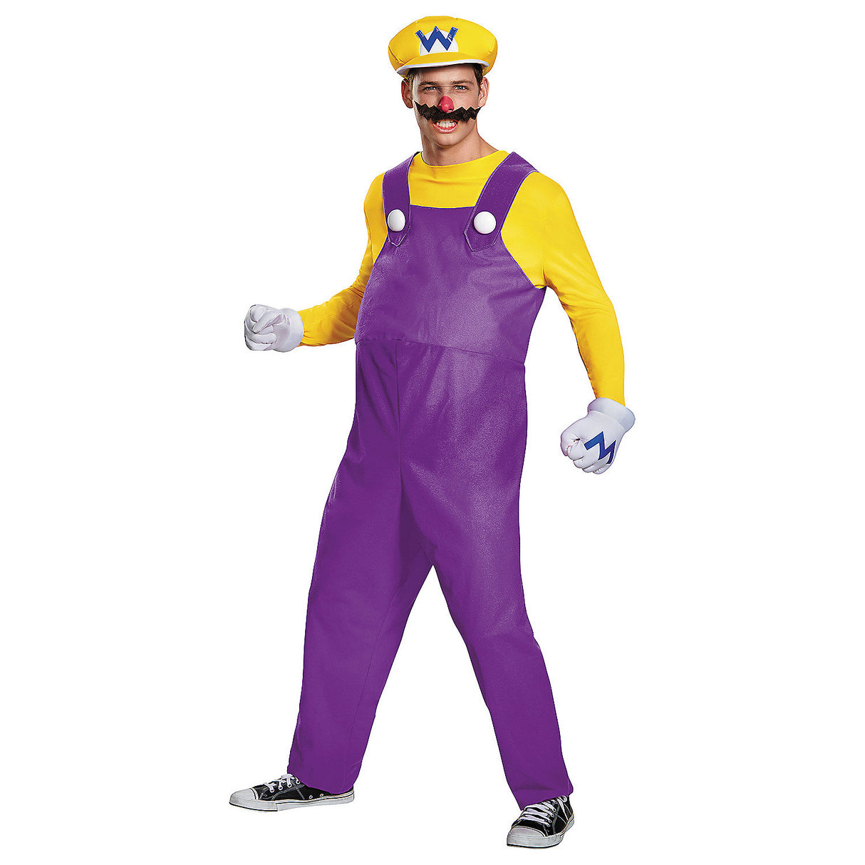 Ultimate Adult Deluxe Mario Bros Wario Costume for Theme Parties Halloween and Character Celebrations