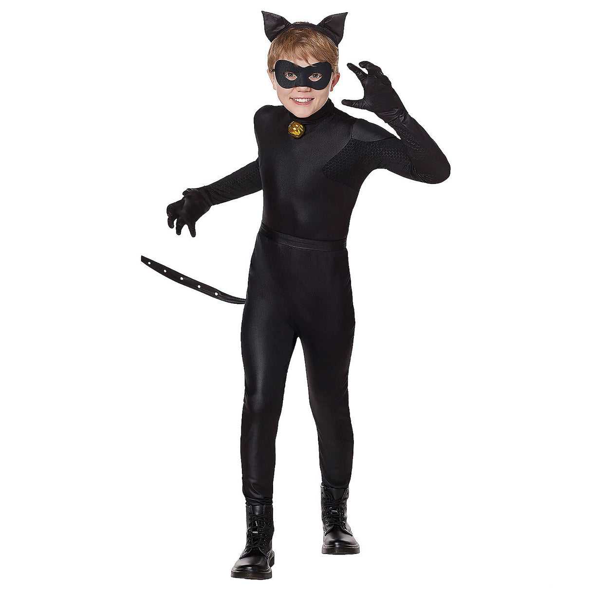 Kid's Miraculous Cat Noir Costume for Halloween Parties and Themed Dress Up Events