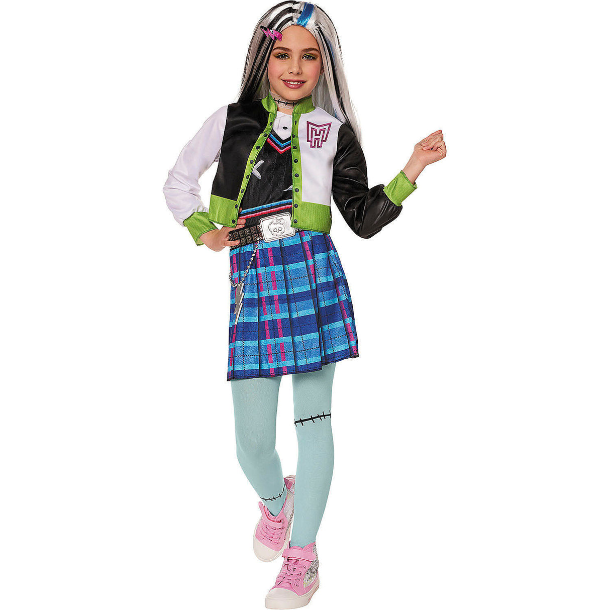 Kids Monster High Frankie Stein Costume for Halloween Parties and Themed Dress Up Events
