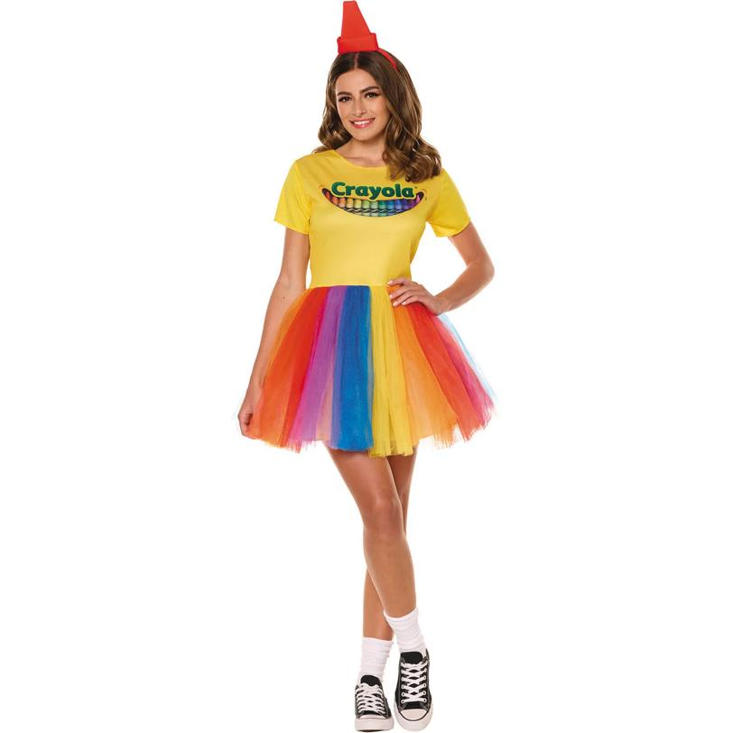 Women's Crayola Box Multicolored Dress Costume