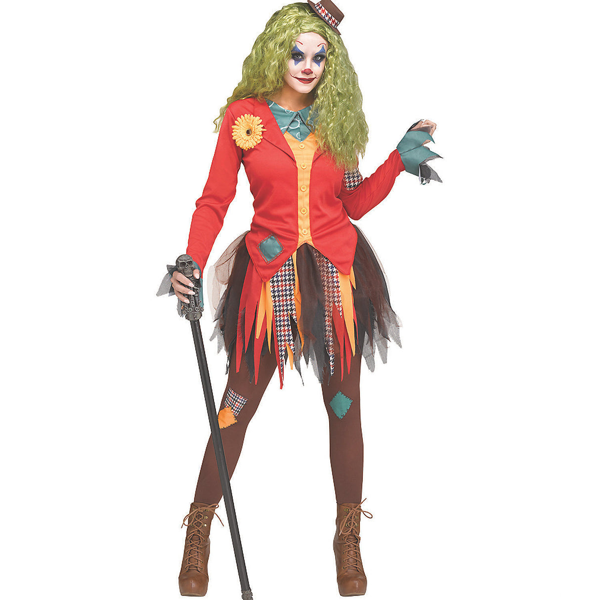 Rowdy Clown Ad Costume for Halloween Parties and Fun Carnival Events