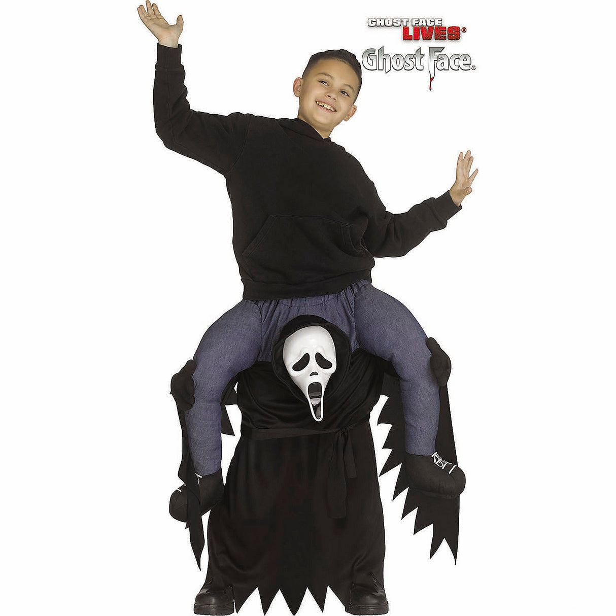 Kids Carry Me Ghost Face Costume for Halloween Parties and Fun Celebrations