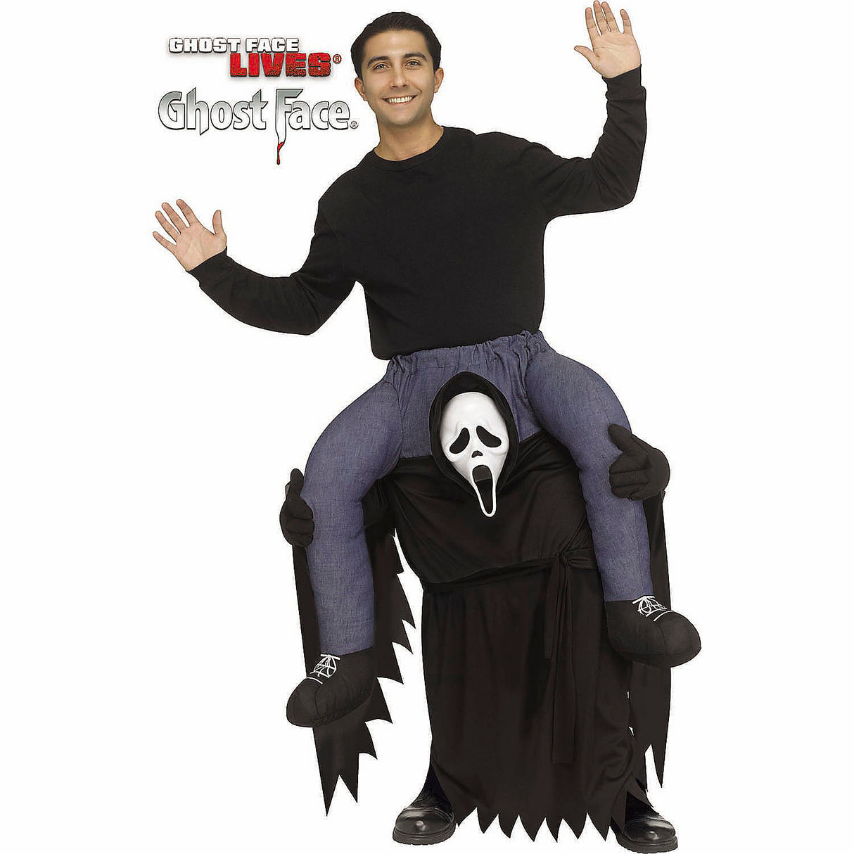 Funny Adults Carry Me Ghost Face Costume for Halloween Parties and Themed Events