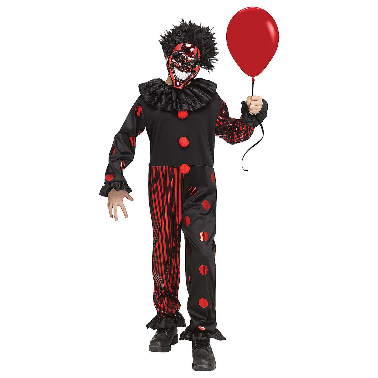 Kid's Chrome Clown Costume for Halloween Parties Themed Dress Ups and Scary Adventures