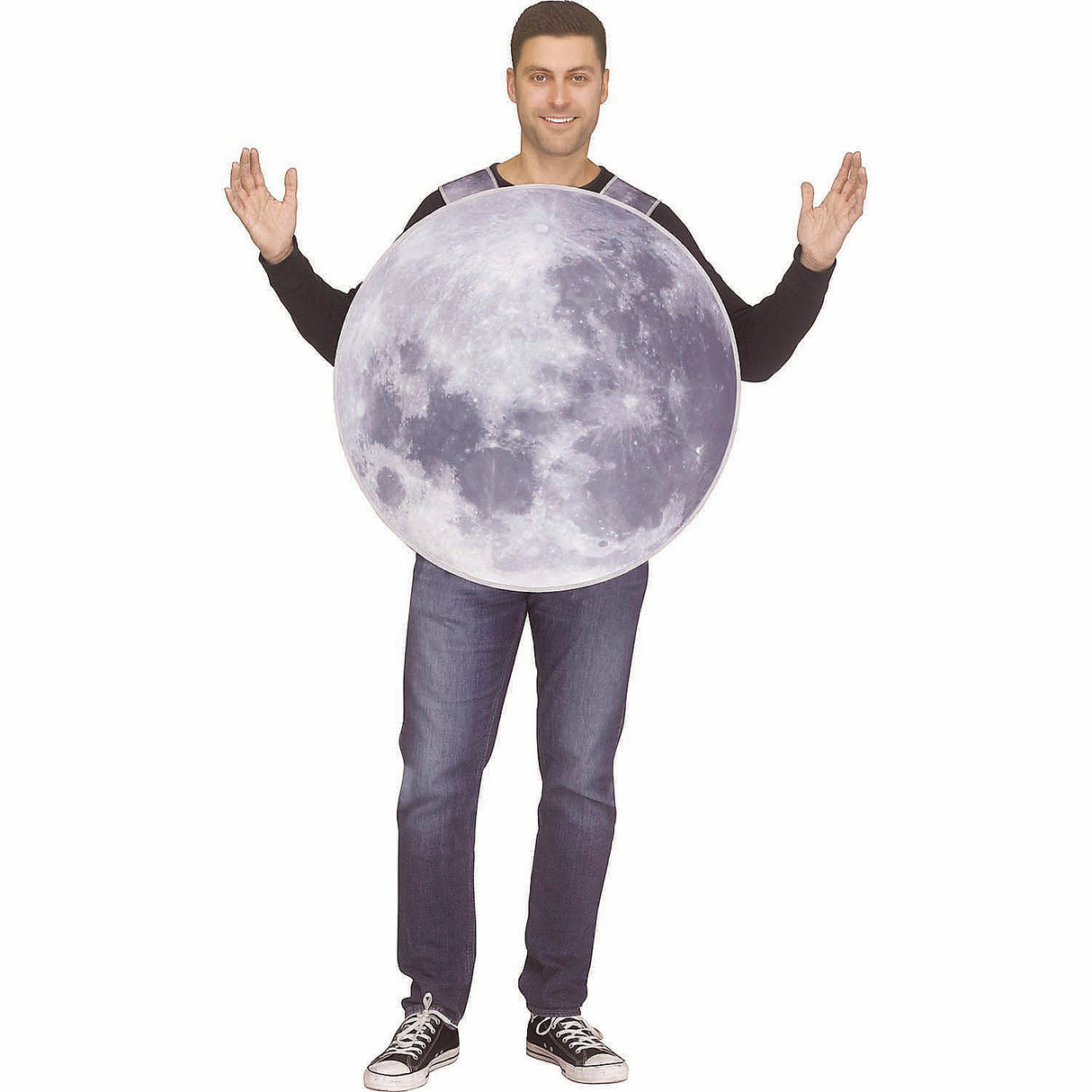 Funny Adults Full Moon Tunic Costume for Halloween Parties and Humorous Themed Events