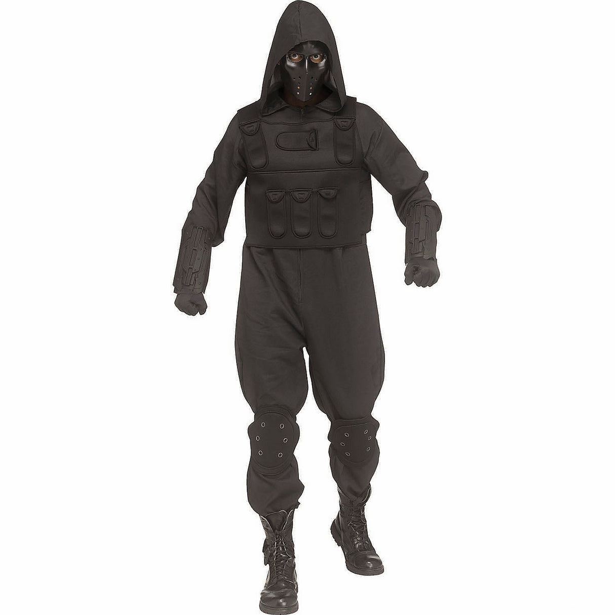 Adults Warcore Fighter Hooded Jumpsuit Costume for Halloween Events Themed Parties and Cosplay Adventures