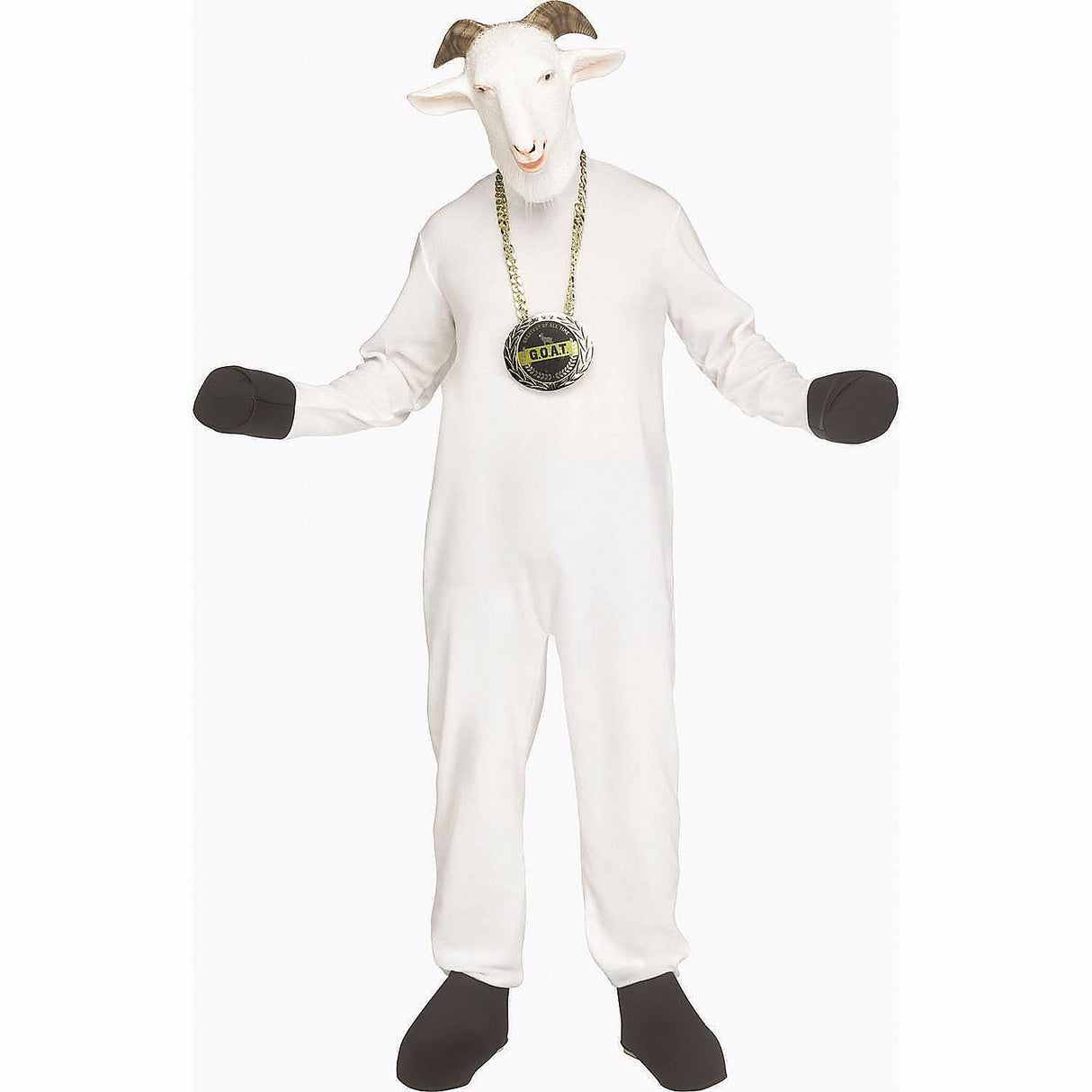 Adults G.O.A.T. Jumpsuit Costume for Halloween Parties and Fun Animal Theme Events
