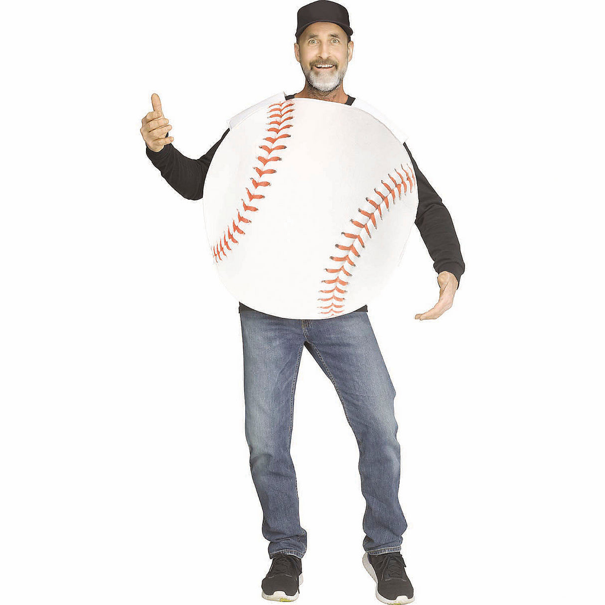 Adults Baseball Sport Ball Polyester Tunic Costume for Halloween Parties and Sporting Events