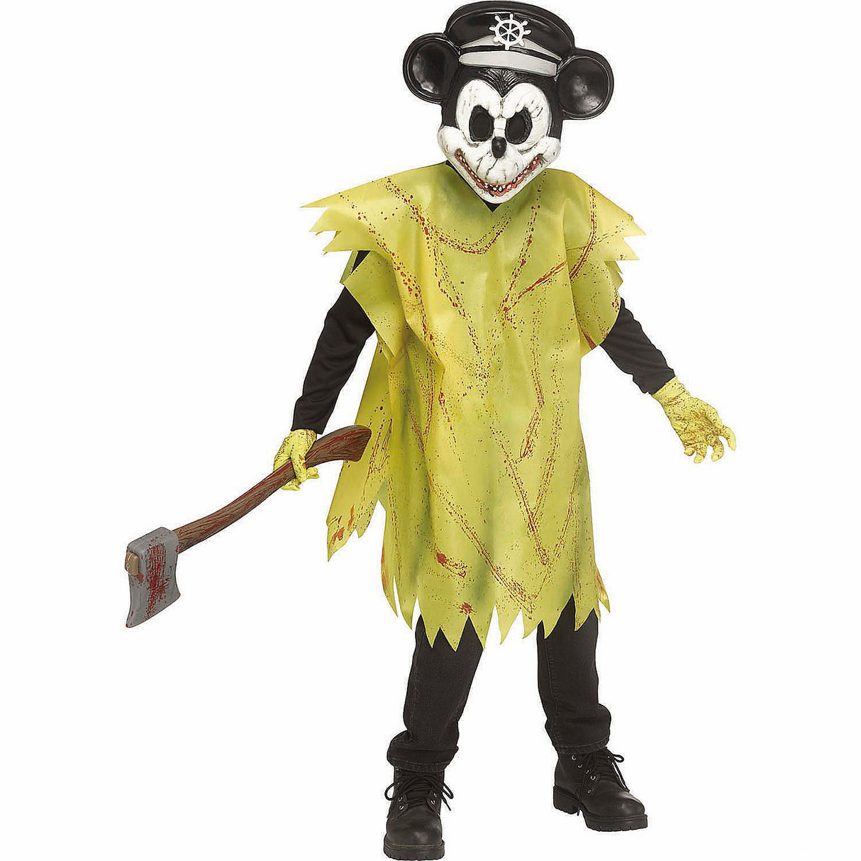 Creepy Kids Haunted Steamboat Killie Poncho Costume for Halloween Fun Parties and Spooky Adventures