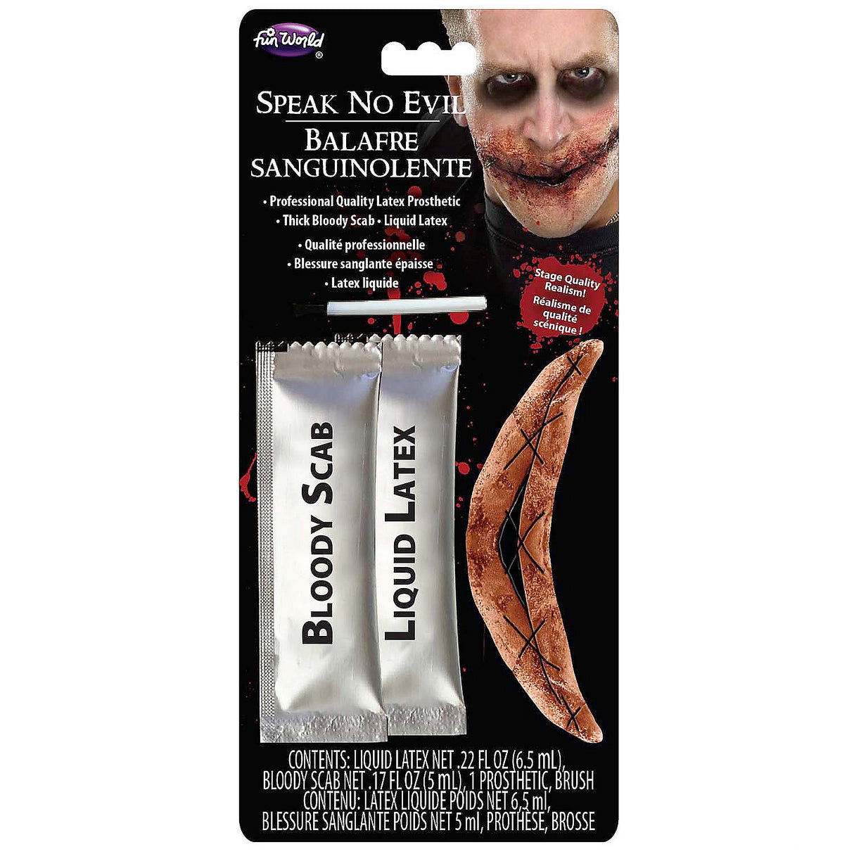 Speak No Evil Prosthetic Makeup Kit for Halloween Zombie and Monster Costume Transformations