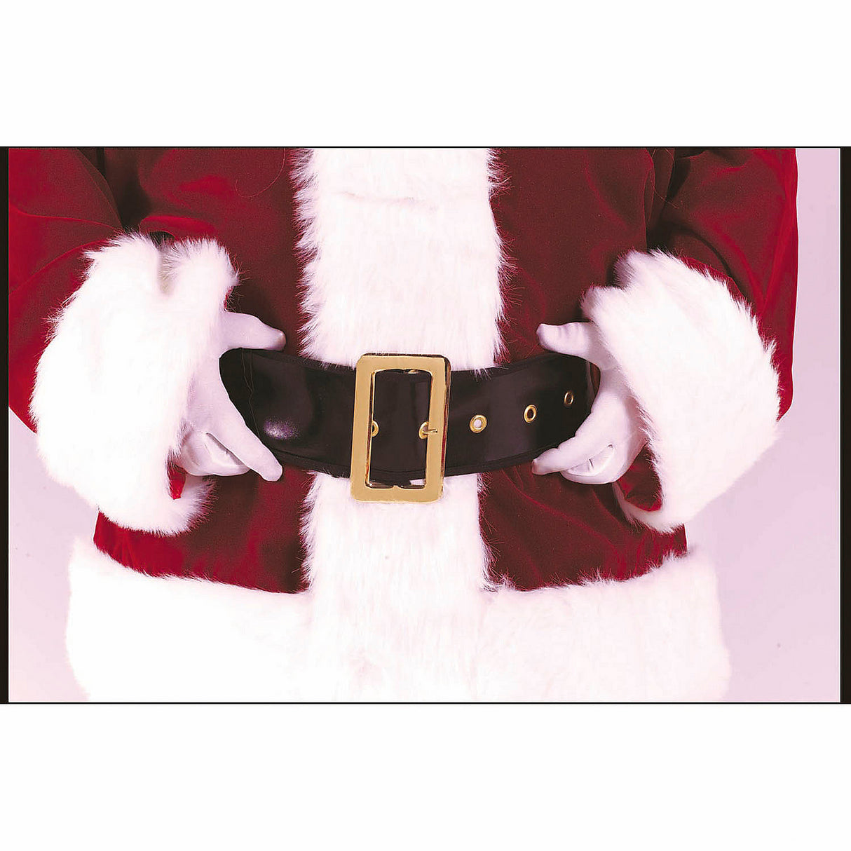 Deluxe Black and Gold Santa Belt for Holiday Costumes and Festive Celebrations