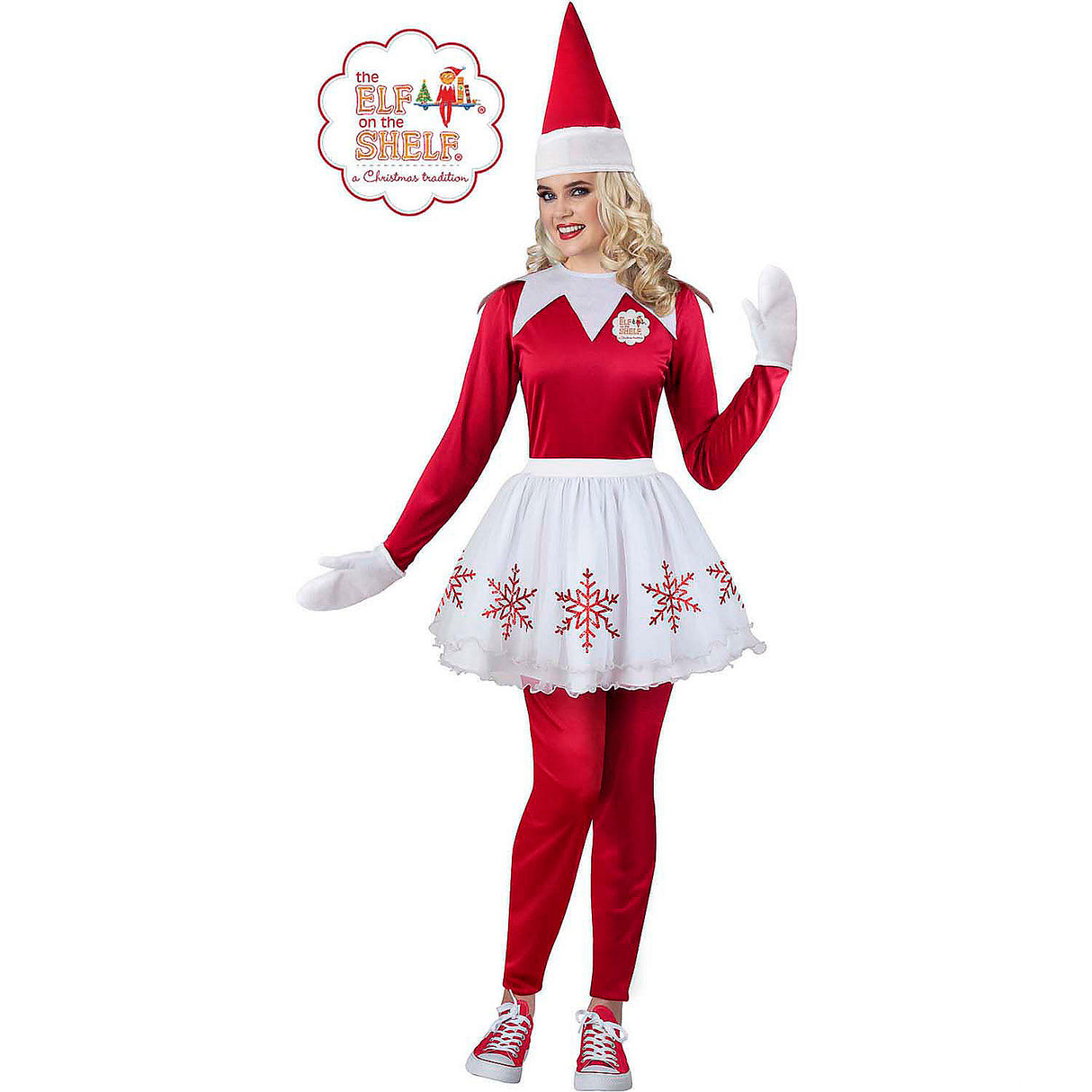 Womens Elf on the Shelf Missy Costume for Christmas Holiday Parties and Festive Celebrations