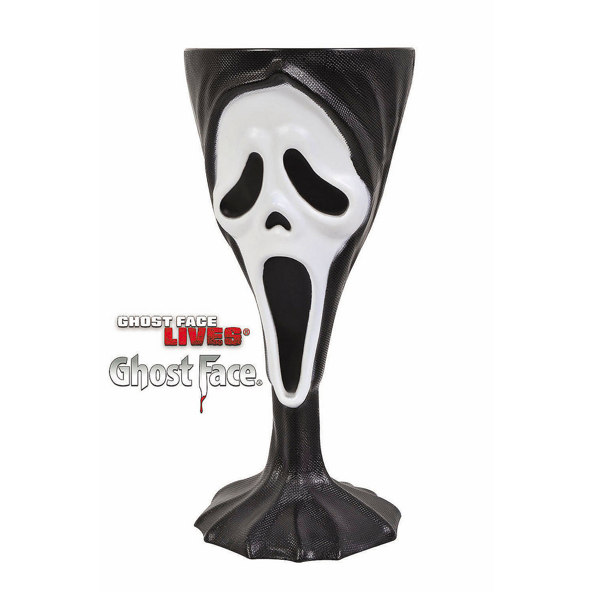 Officially Licensed Ghost Face Black and White Goblet for Halloween Parties and Themed Events