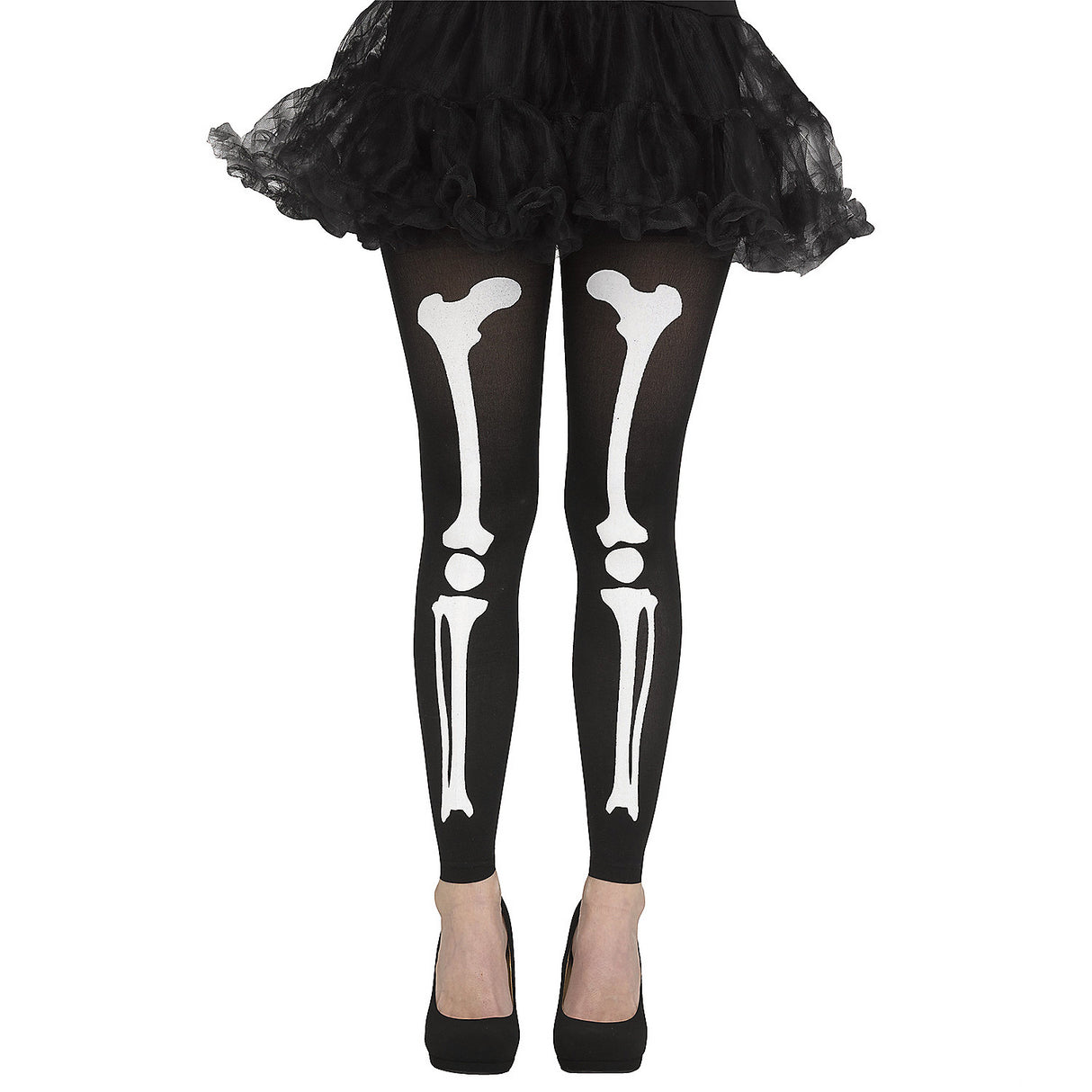 Stylish Adult Footless Bone Tights for Halloween Themed Parties Costume Events and Creative Dress Ups