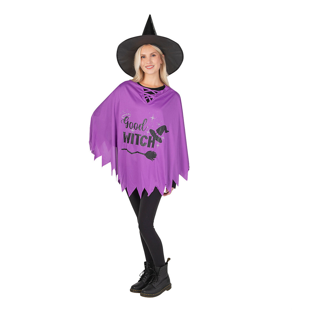 Charming Poncho Good Witch for Halloween Parties Costume Events and Spooky Gatherings