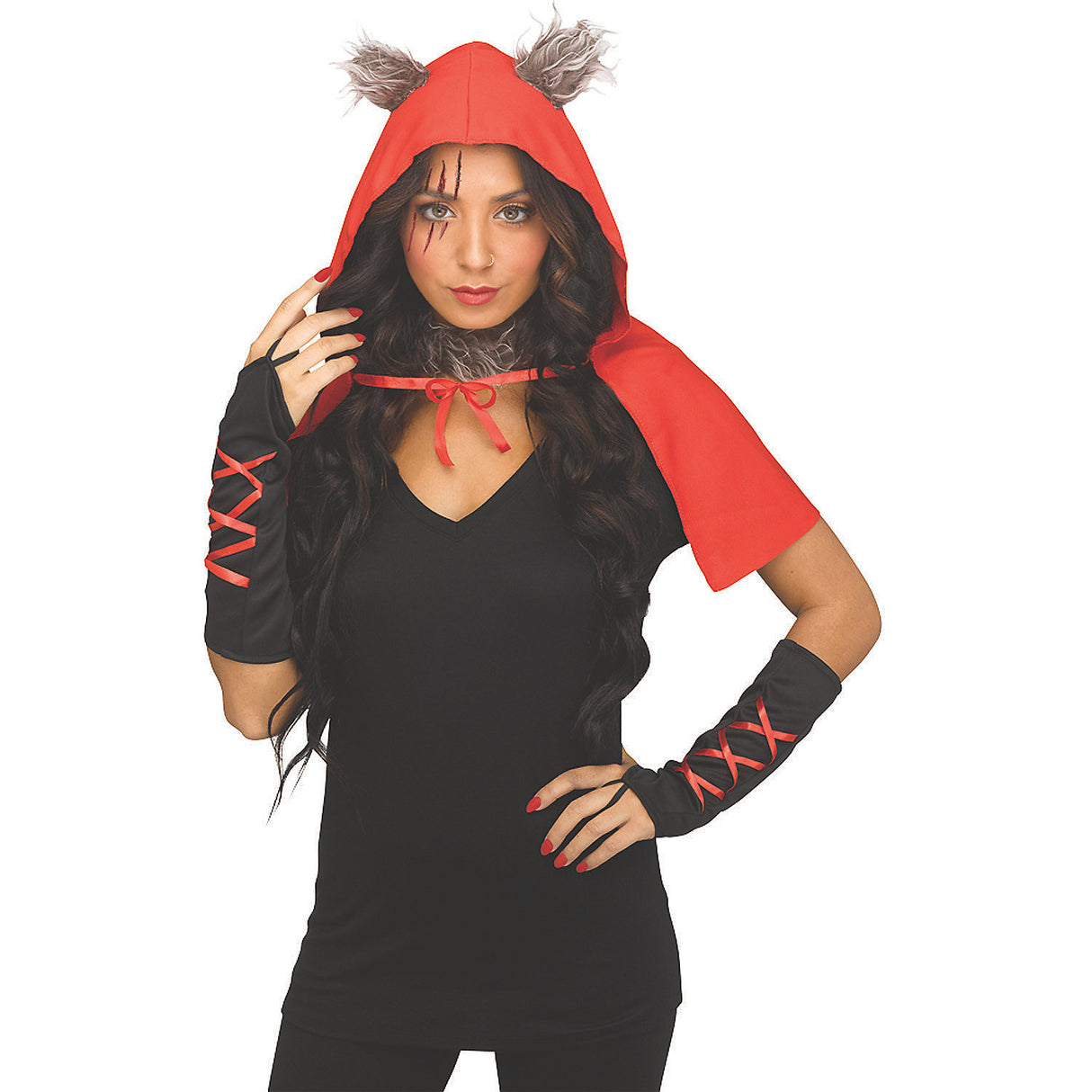 Edgy Red Instant Kit for Halloween Costumes Dress Up and Creative Storytelling Adventures