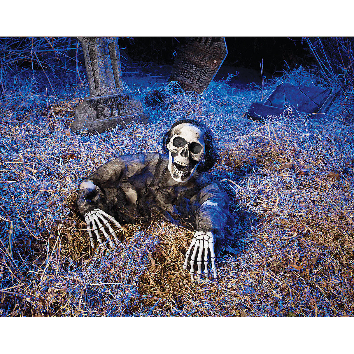 Grave-Breaker Reaper Lawn Ornament for Halloween Decorations and Creepy Outdoor Displays