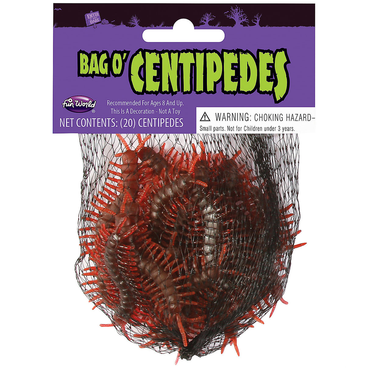 Realistic Centipedes in a Bag for Halloween Decor Parties and Horror-Themed Events