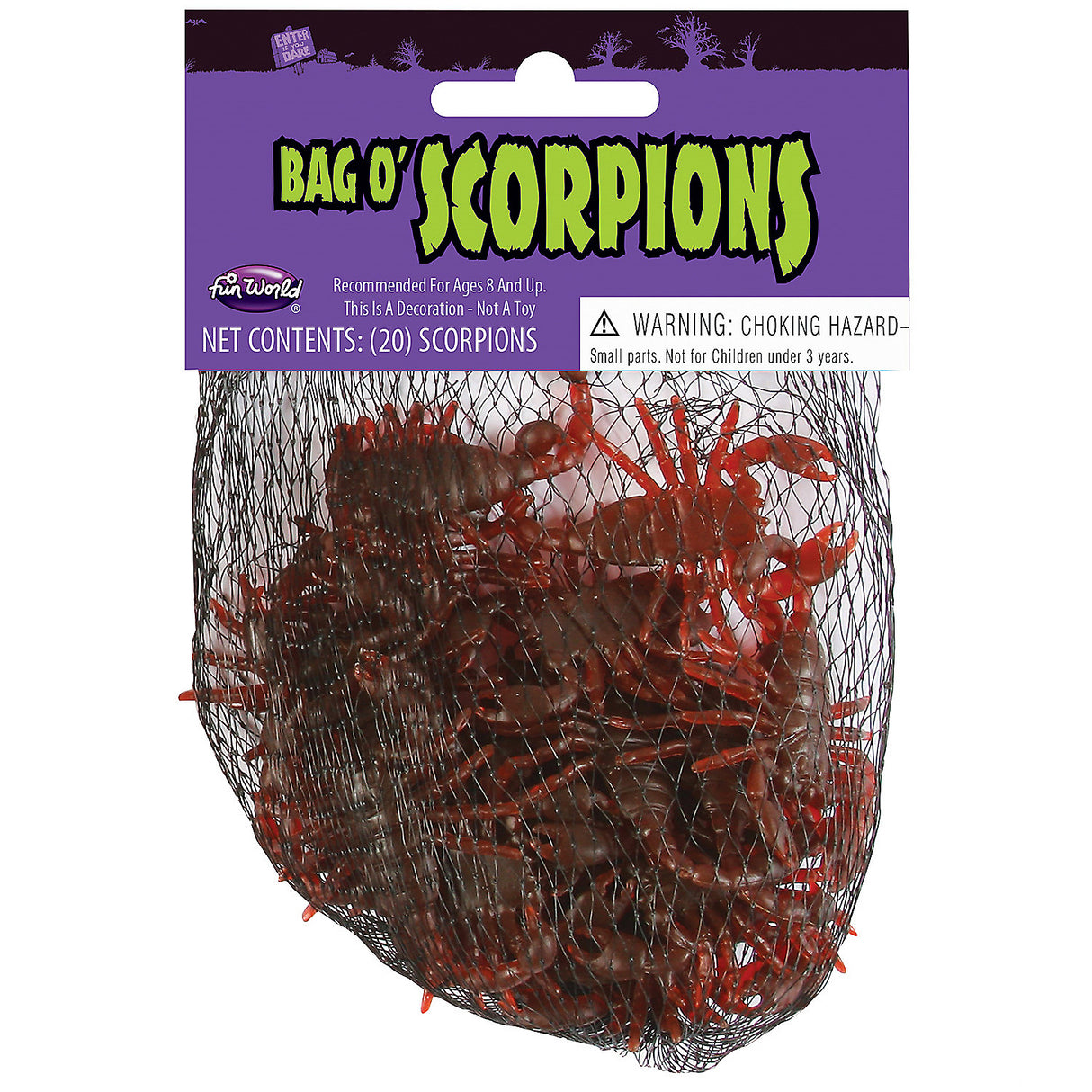 Unique Scorpions in a Bag for Halloween Decorations and Spooky Theme Events