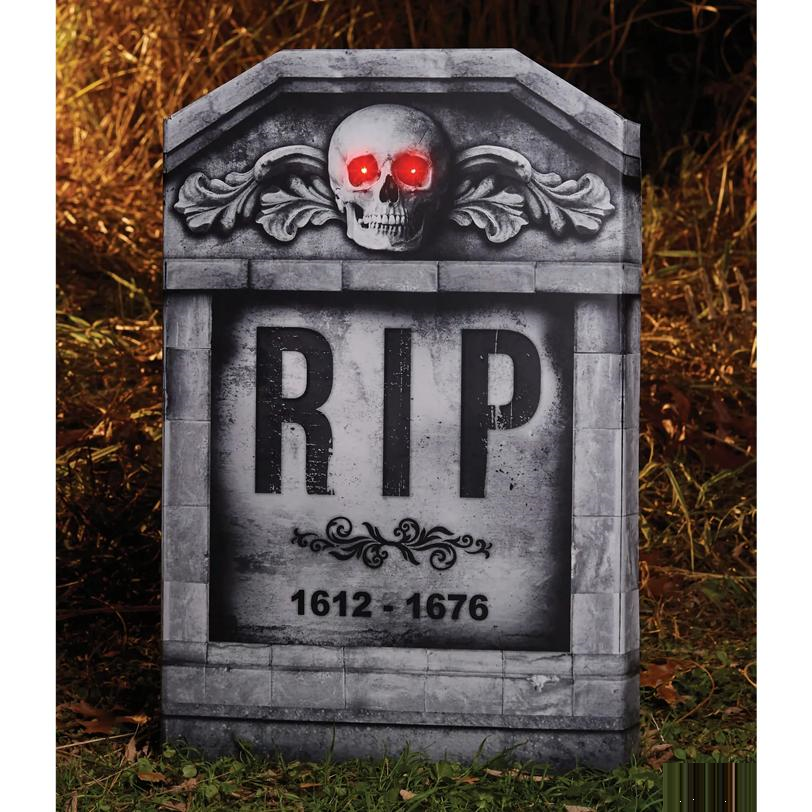 Photo-Realistic Tombstone Cross & Skull Set