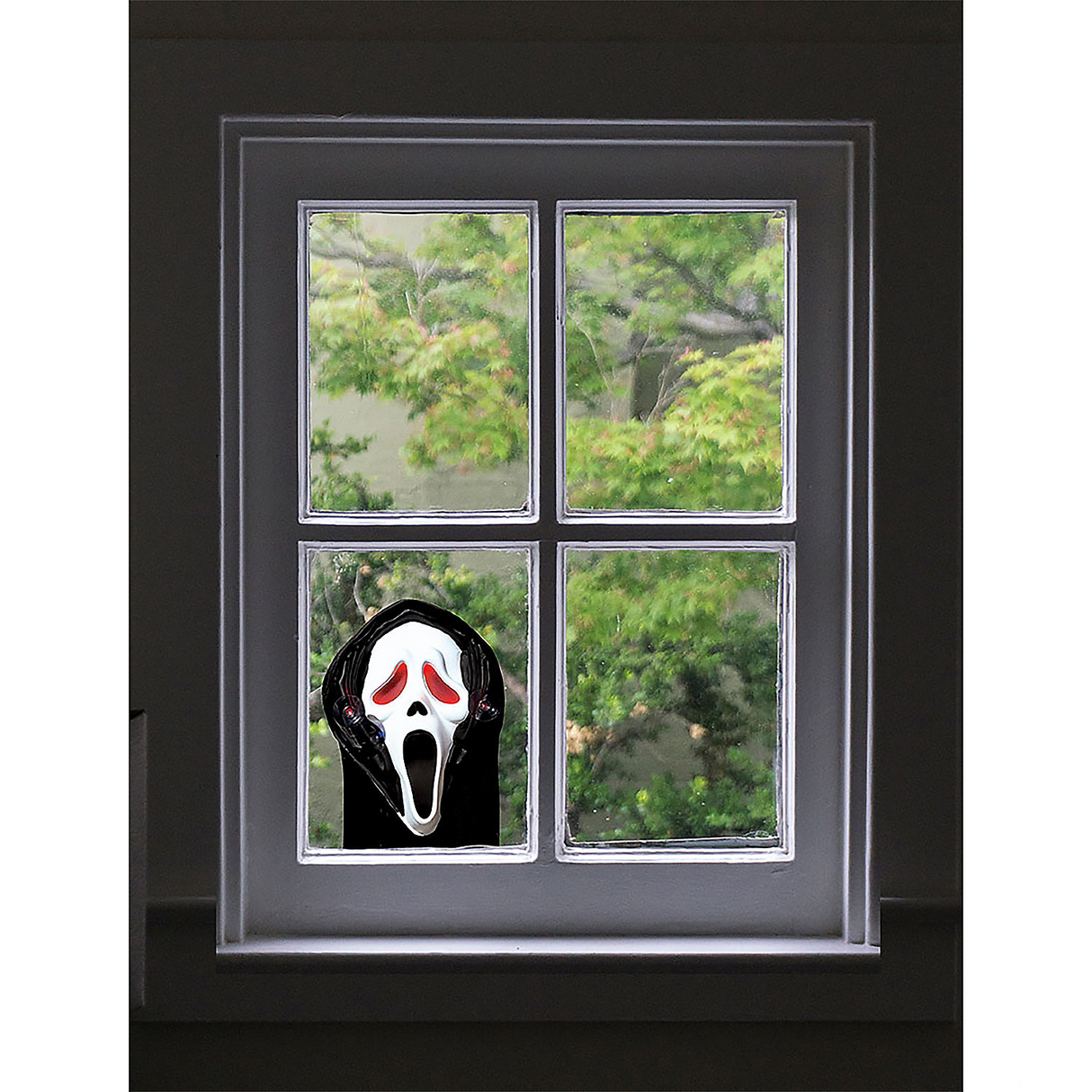 Window Peeper Light-Up Ghost Face Halloween Decoration