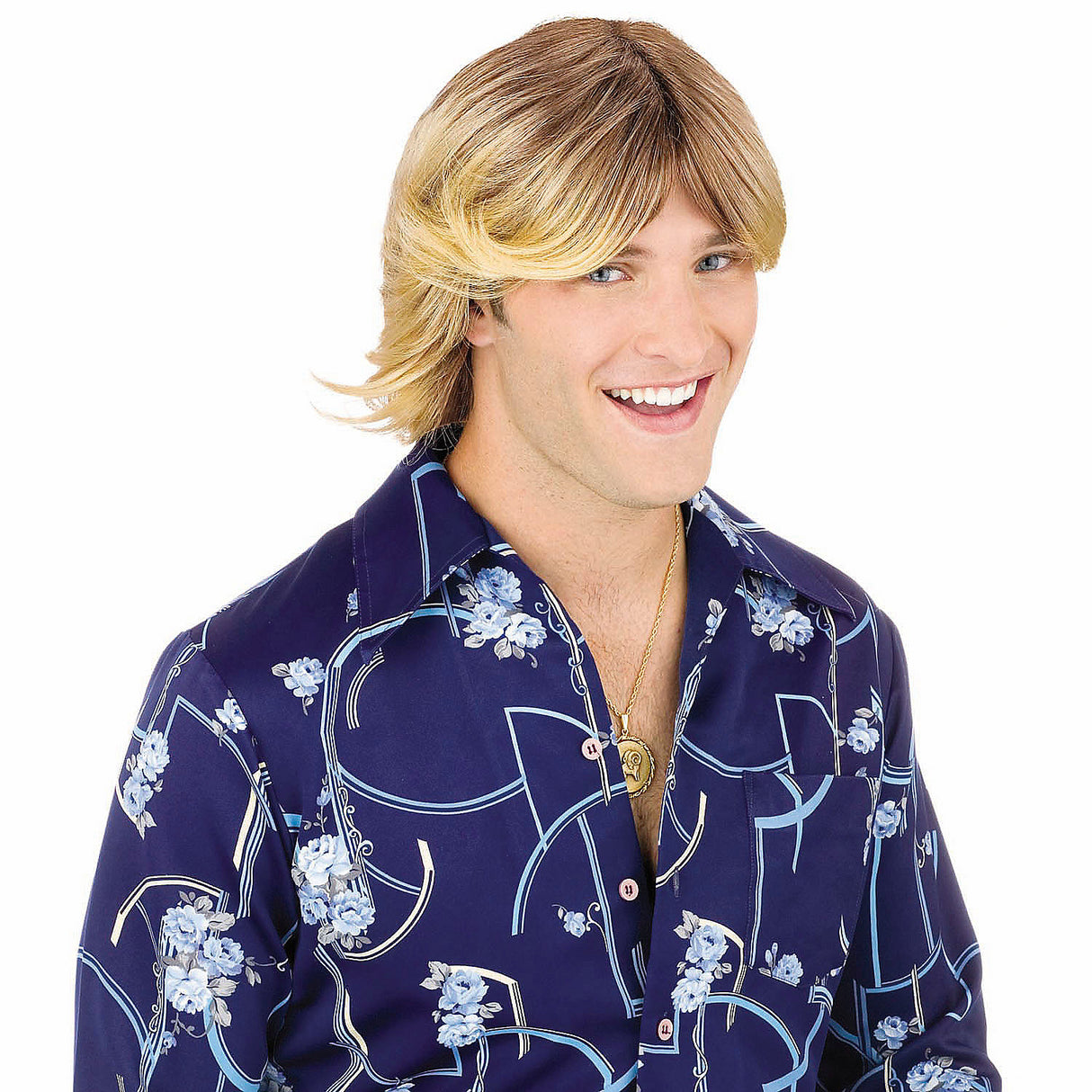 Authentic Blonde Ladies Man Wig for Parties Costumes and Funny Character Dress-Up