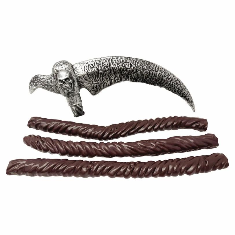 Collapsible Scythe with Skull Detail Costume Accessory