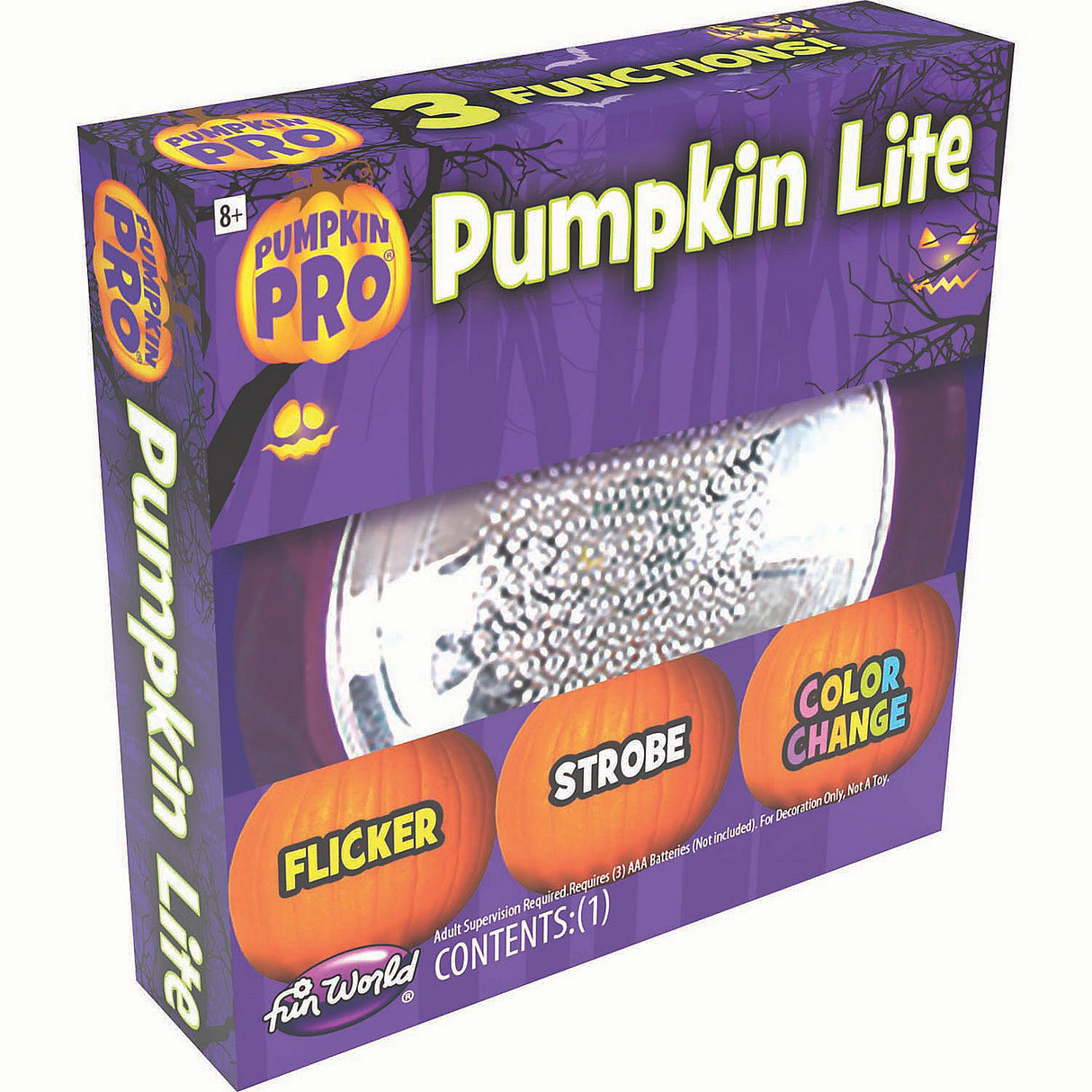 Three-Mode Pumpkin Light for Halloween Decorations and Festive Celebrations