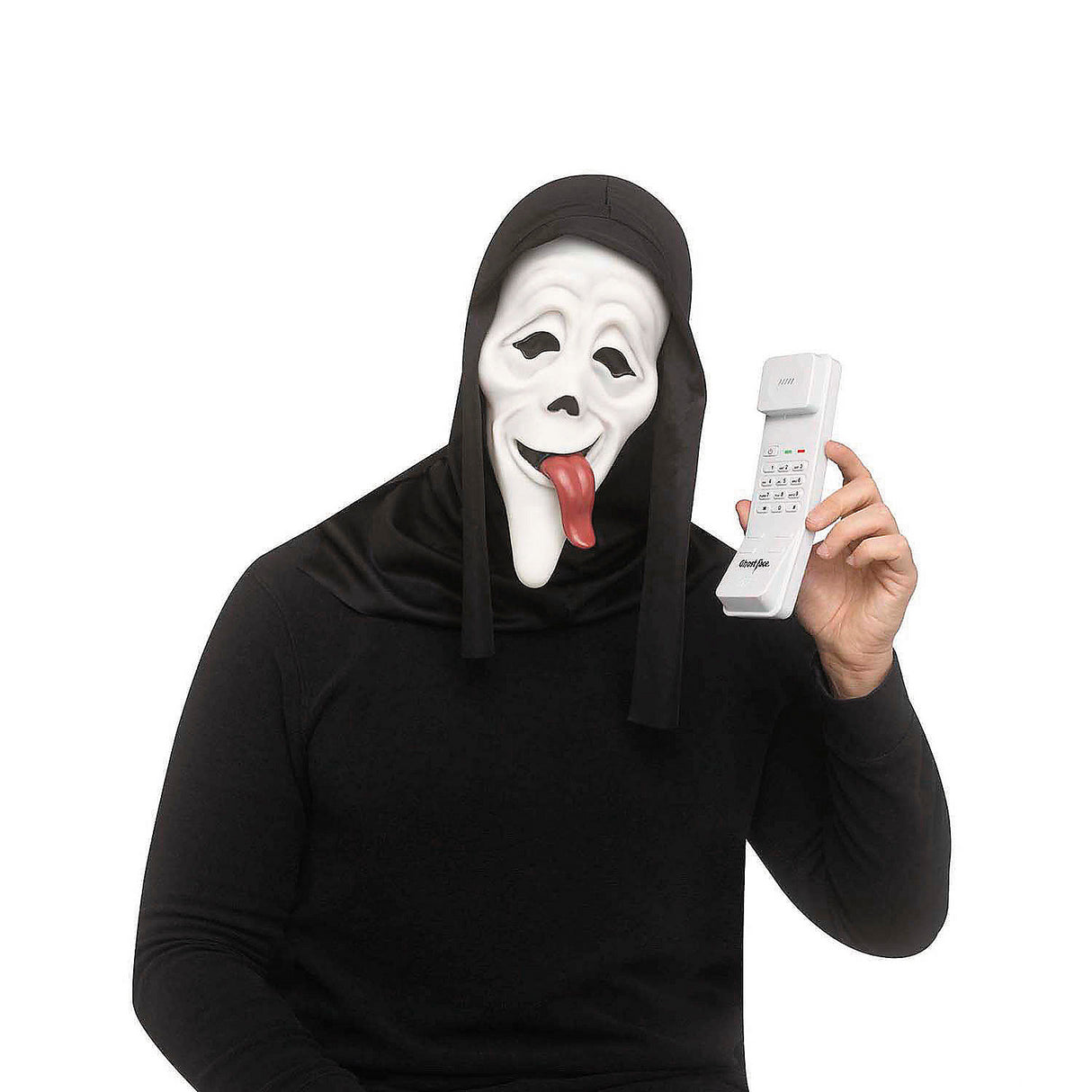 Adults Scary Movie Mask and Phone Accessory Kit for Halloween Haunted Events and Themed Parties
