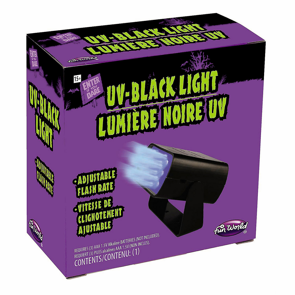 Adjustable Flash Rate Intense UV Black Light