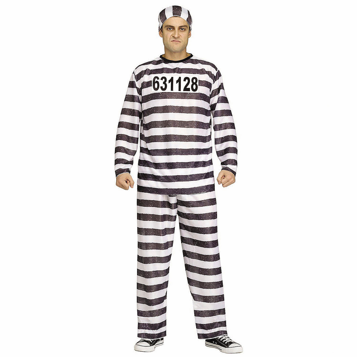 Funny Black and White Jailbird Costume for Halloween Parties Costume Events and Pranks