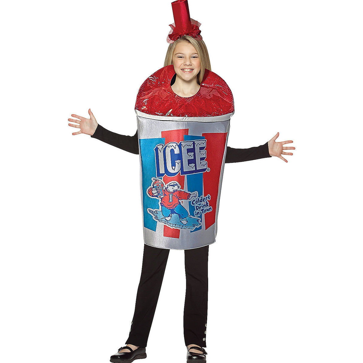 Icee Sparkle Red Tunic Child Costume for Halloween Parties and Fun Dress-Up Occasions