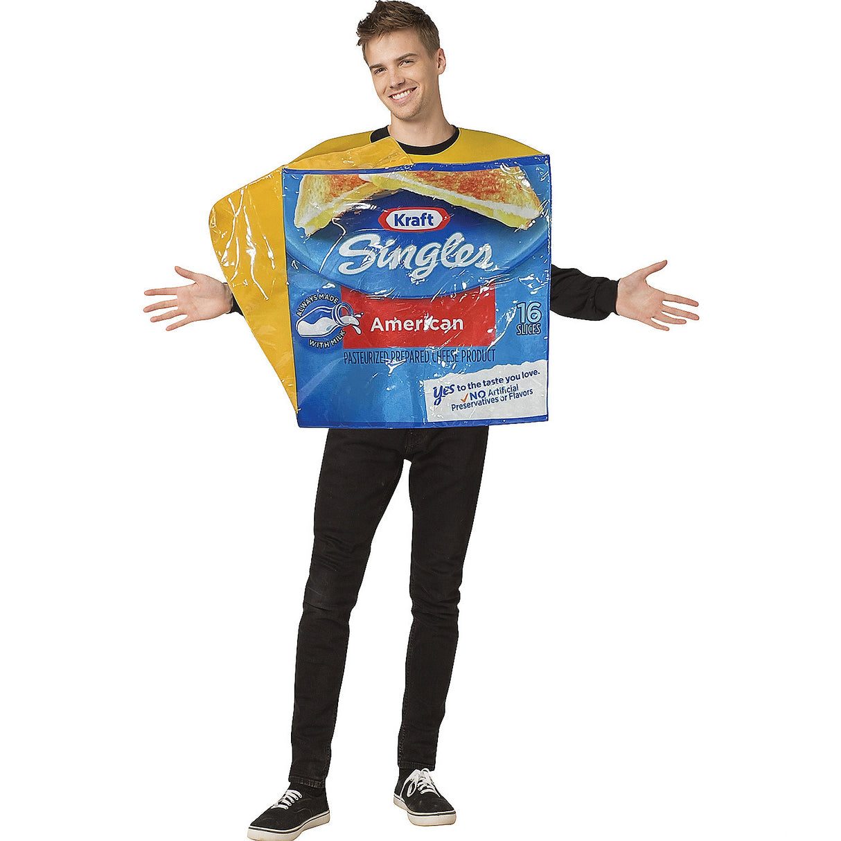 Kraft Singles Adult Costume for Halloween Parties and Funny Character Prize Events