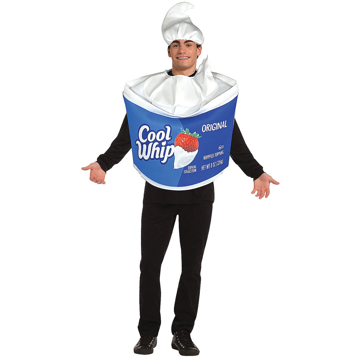 Kraft Cool Whip Adult Costume for Fun Halloween Celebration and Group Costume Events
