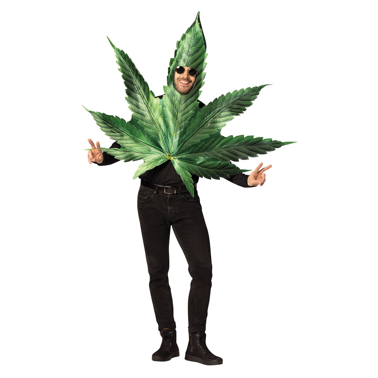 Adult Pot Leaf Costume for Halloween Parties and Fun Themed Events