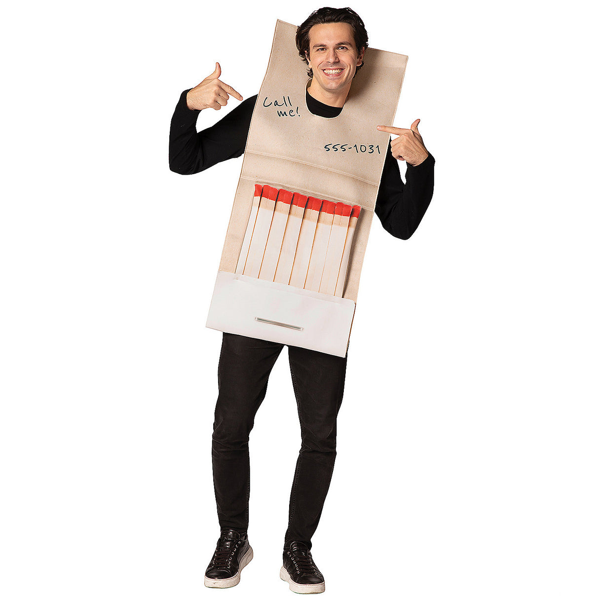 Funny Book of Matches Adult Costume for Halloween Parties and Humorous Costume Events