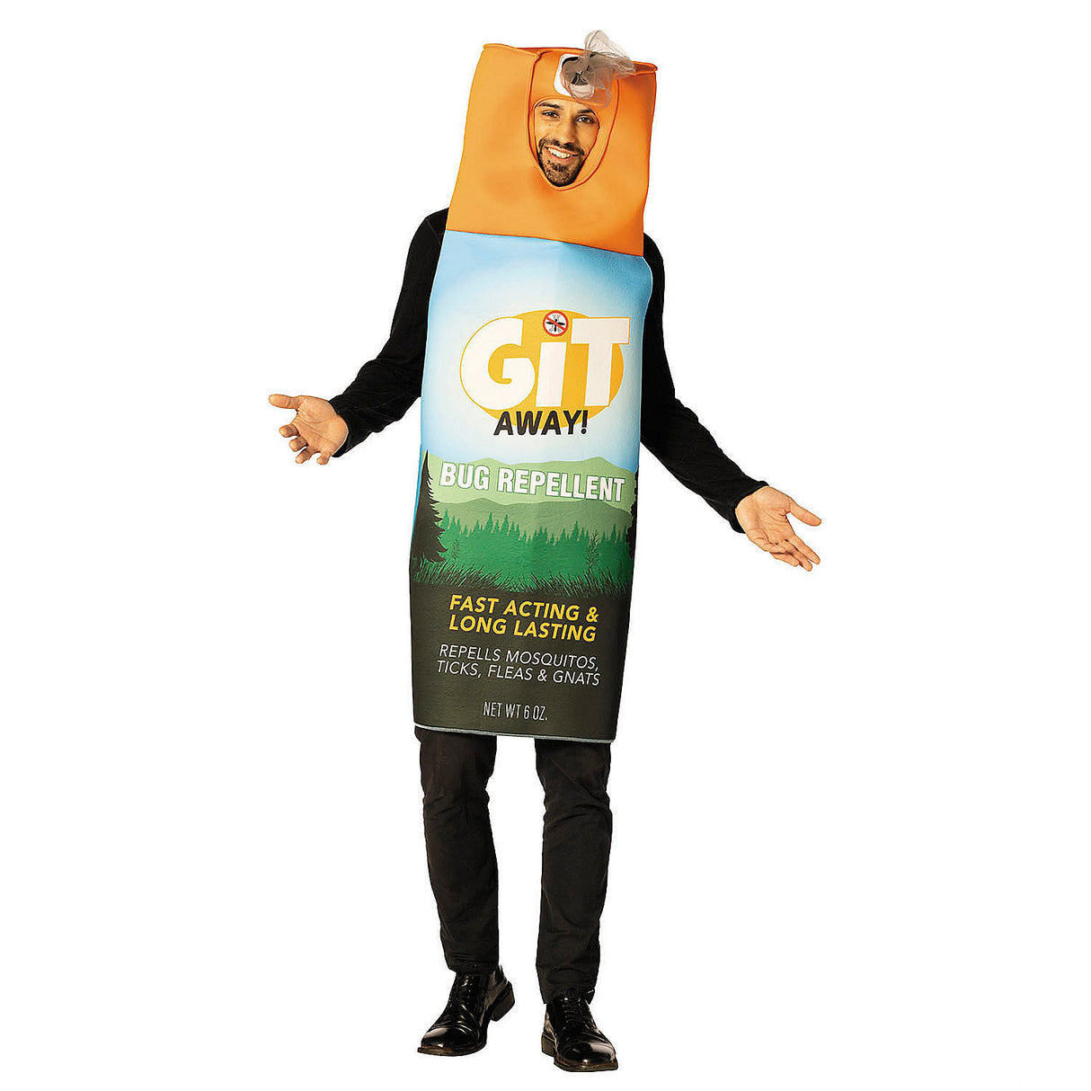 Funny Bug Repellent Tunic Costume for Adults Ideal for Halloween Parties and Costume Events