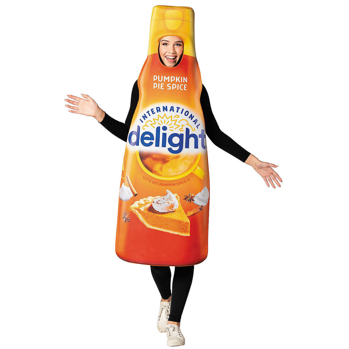 Stylish Pumpkin Spice Creamer Costume for Halloween Parties and Fun Themed Events