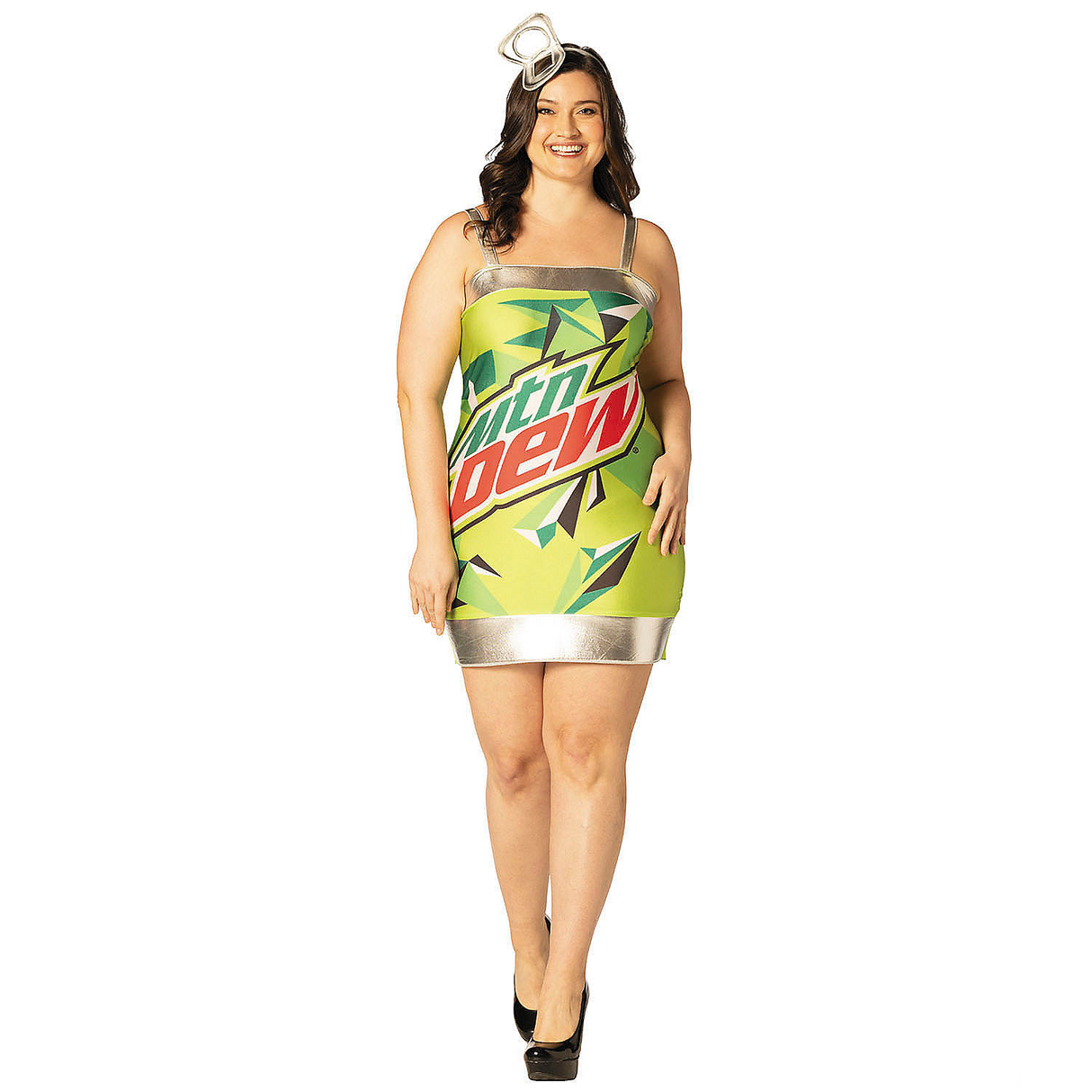 Adults Mountain Dew Can Dress Costume