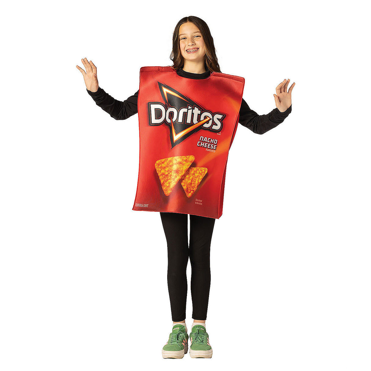 Creative Kids Doritos Nacho Cheese Bag Tunic Costume for Halloween Parties and Themed Events