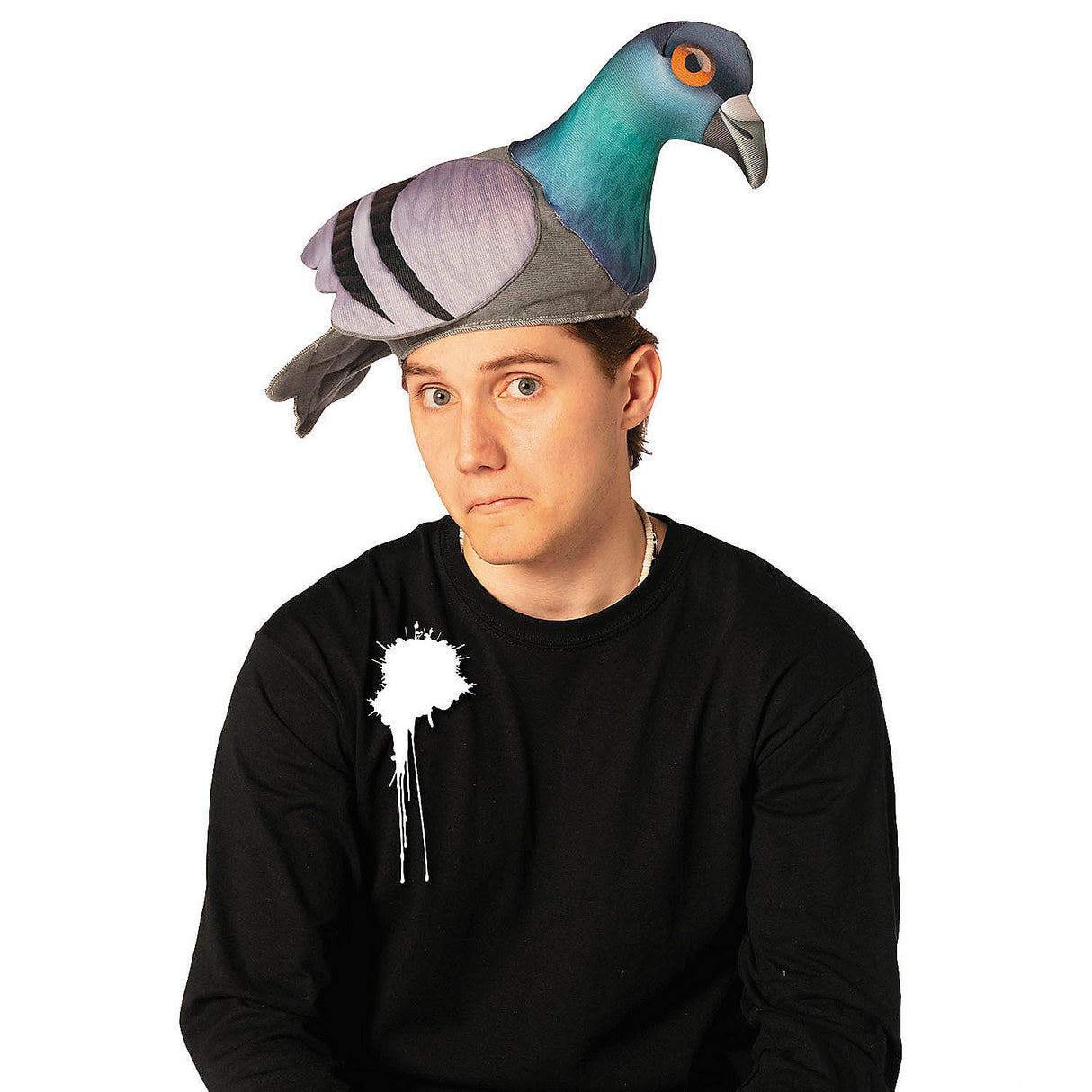 Adults Pigeon Hat Headpiece Costume with Sticker for Halloween Parties and Novelty Dress Ups