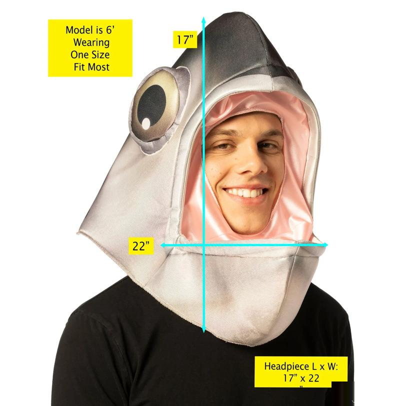 Adults Open-Mouth Fish Headpiece Costume
