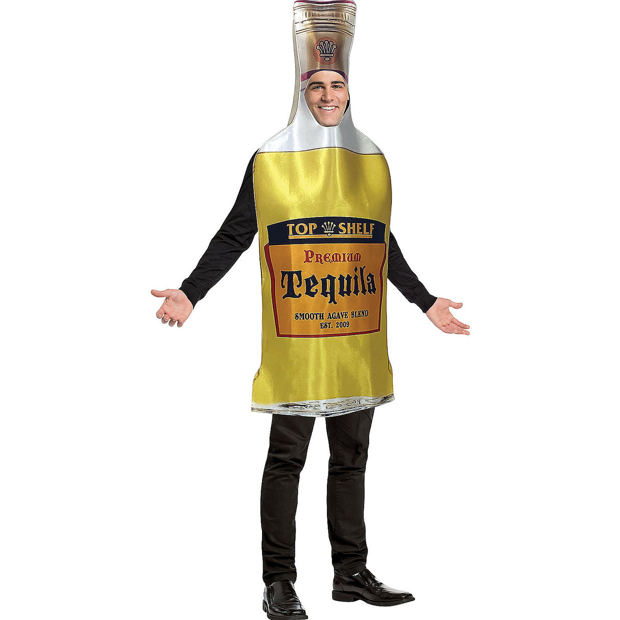 Fun Tequila Bottle Adult Costume for Halloween Parties and Themed Events