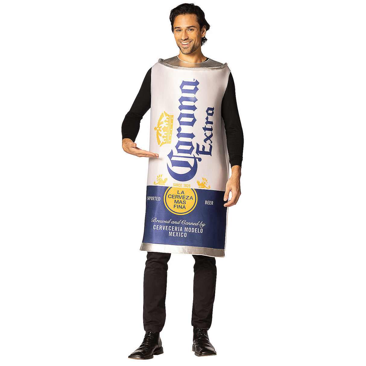 Fun Adults Corona Extra Beer Can Costume for Parties Festivals and Celebrations